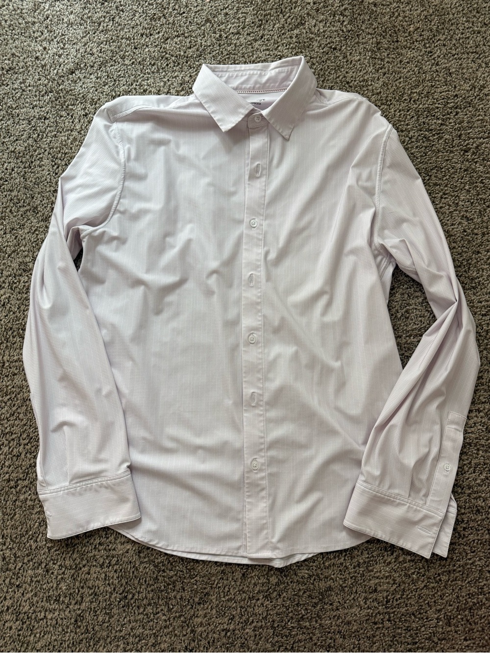 Men's Light Pink Stripe Long-Sleeve Dress Shirt